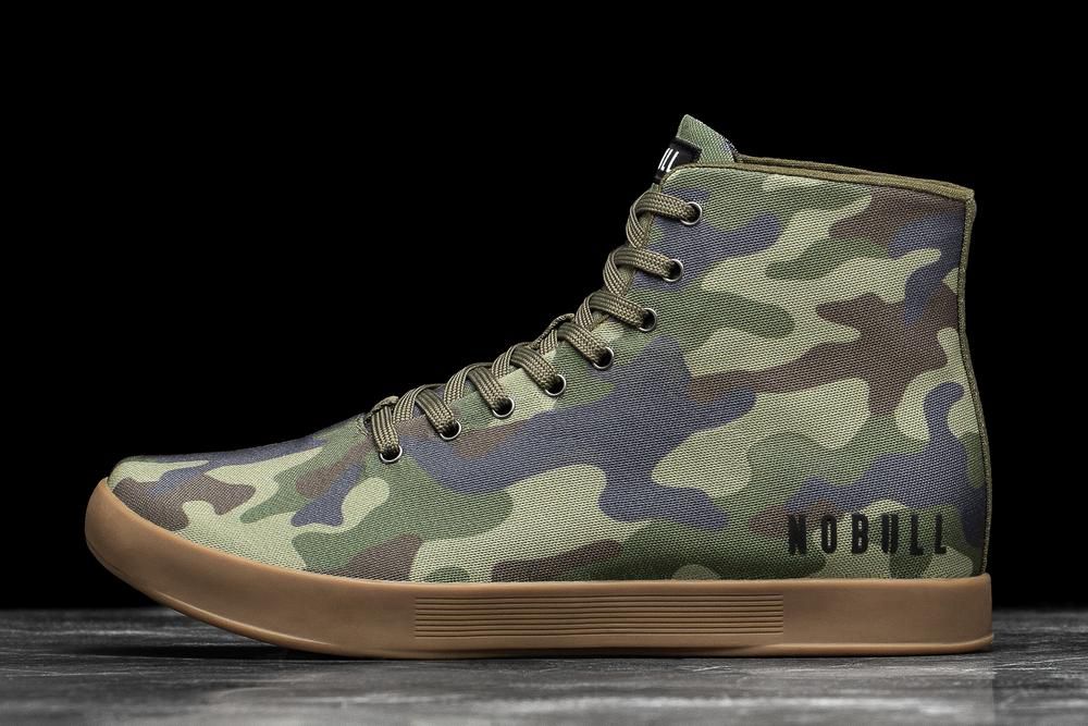 NOBULL High-Top Canvas Uzun Spor Ayakkabı Erkek - Camo - Turkiye (TWH-439718)